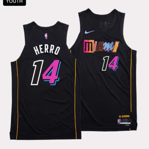 TYLER HERRO NIKE MIAMI HEAT MASHUP YOUTH SWINGMAN JERSEY - Picture 1 of 3